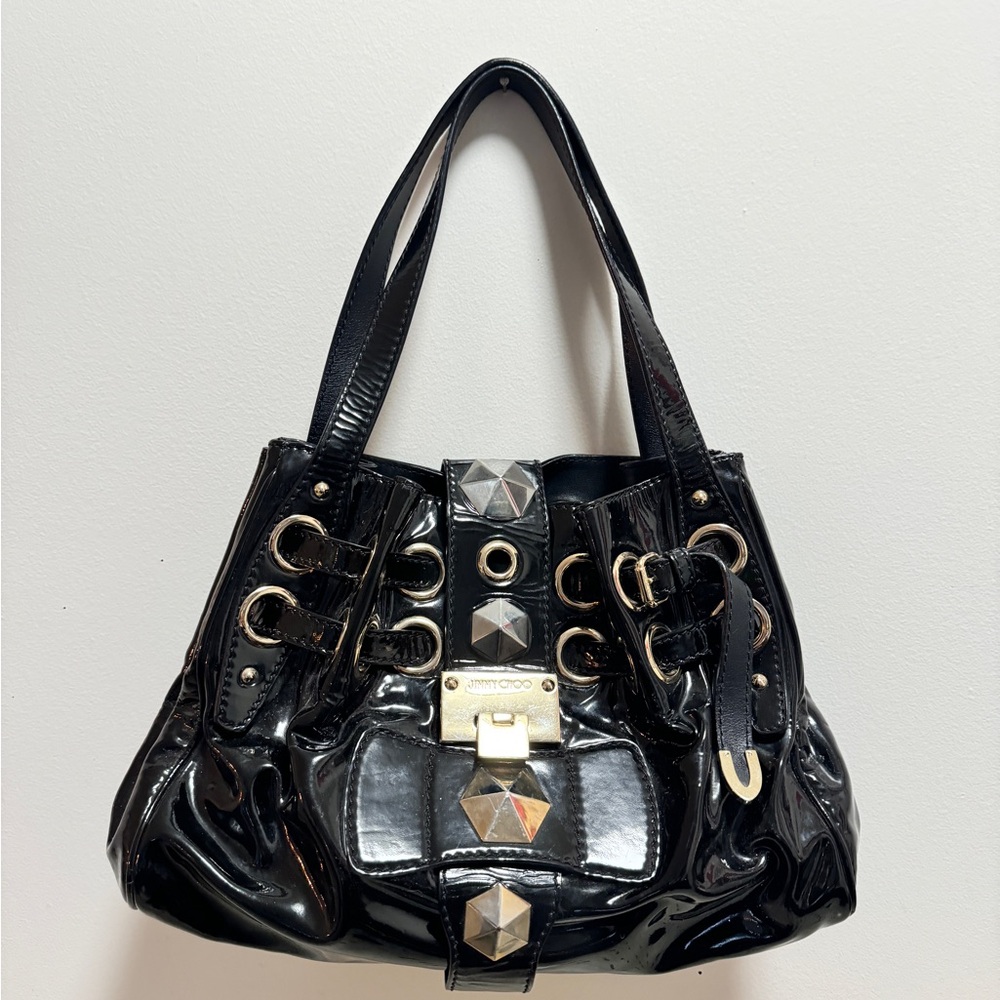 Black and gold Jimmy Choo purse